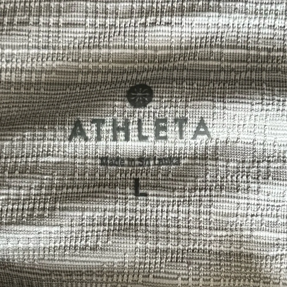 Athleta Jacquard gray and white Highwaisted  Leggings size L - Picture 7 of 7